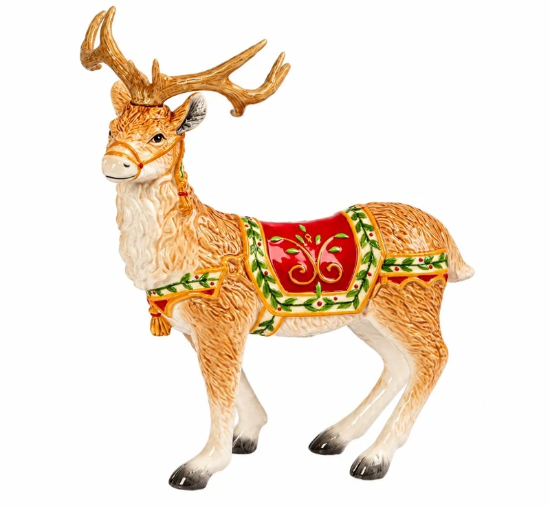 Fitz & Floyd Santa's Gift Weihnachts-Rentier 30 cm