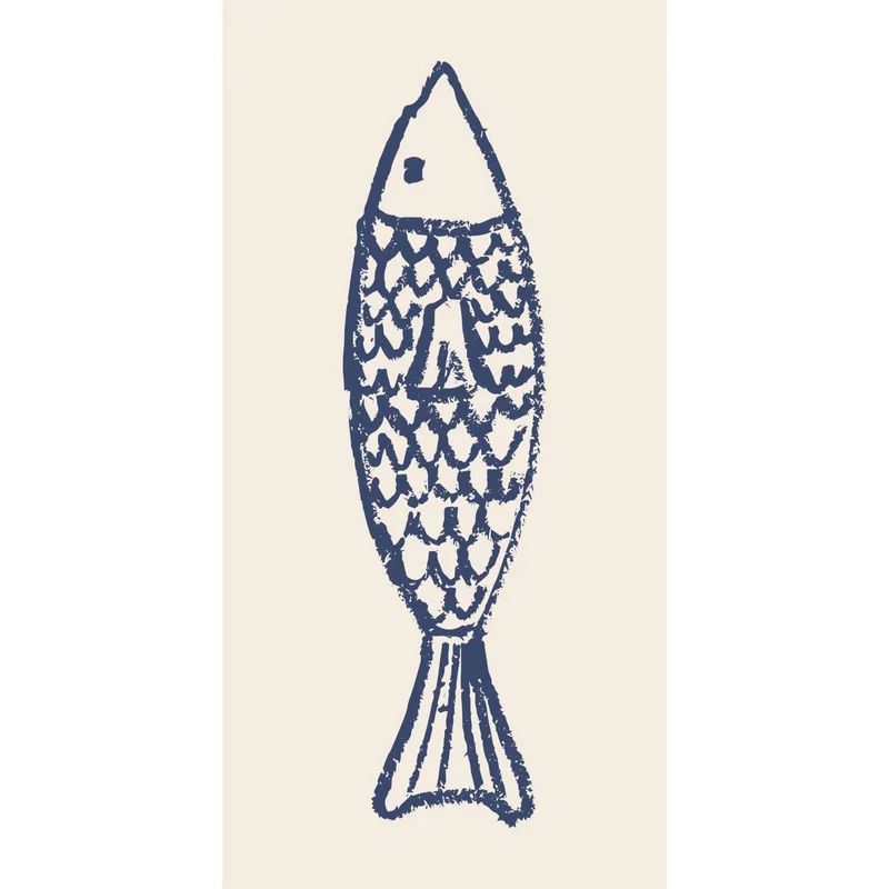 16 Servietten 40x40cm 3-lagig Maritim Motiv Fisch Tisch-Deko Papierservietten