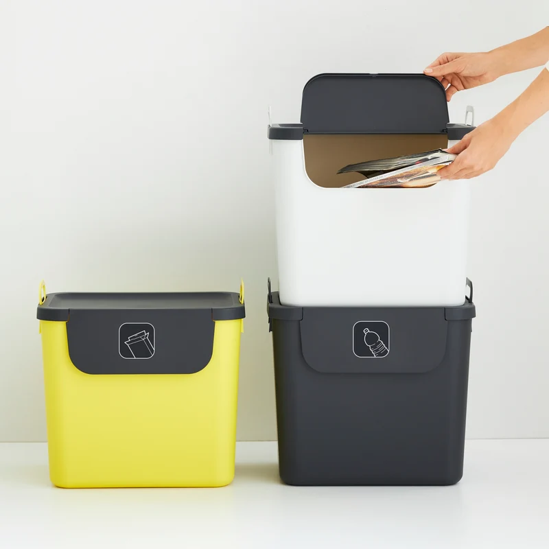 3er Set Recycling Müllsystem 30 L JIVE