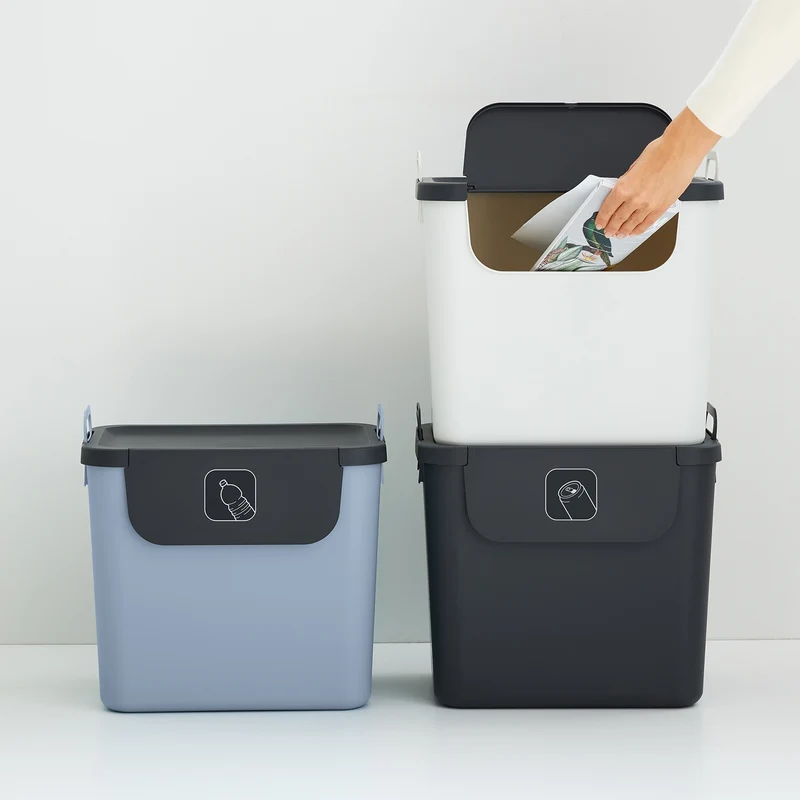 3er Set Recycling Müllsystem 30 L JIVE