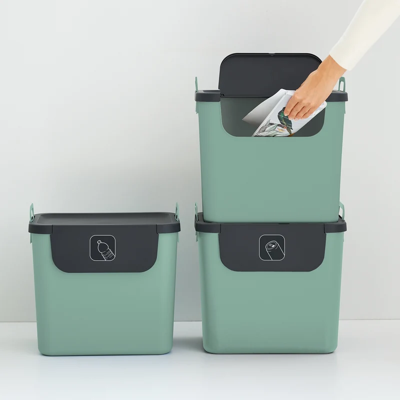 3er Set Recycling Müllsystem 30 L JIVE