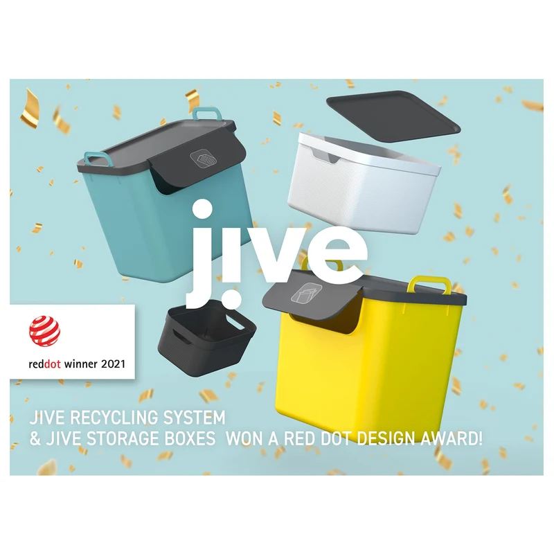 3er Set Recycling Müllsystem 30 L JIVE