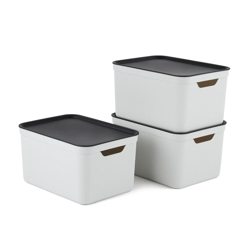 3er Set Dekobox mit Deckel DIN A4 JIVE