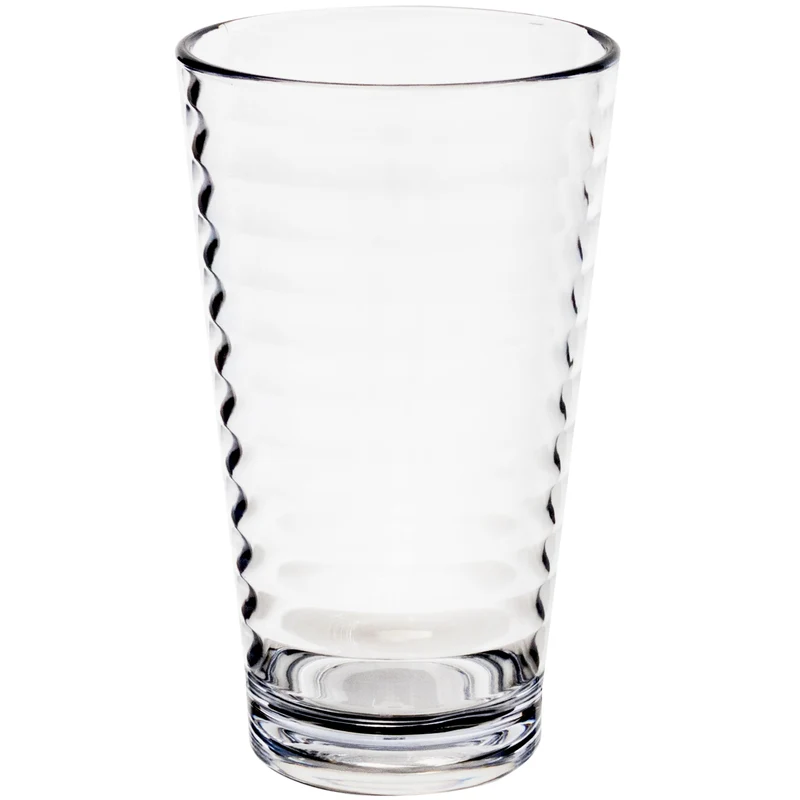 Melamin Geschirr Set 24 Teile elegante Steingut Optik in blau mit Wasserglas 400ml klar - für 6 Personen Essgeschirr Gläser Wasserglas Tumbler Whiskey - Campinggeschirr Picknick ideal Camping modern Outdoor