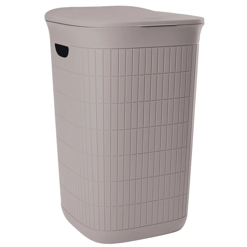 Wäschekorb 50 Liter groß mit Deckel Wäschesammler mit Löcher 38x36x54cm Wäschebox Wäschesortierer Haushaltskorb Korb Haushalt Kunststoff Wäschetruhe Wäschetonne Wäschesack