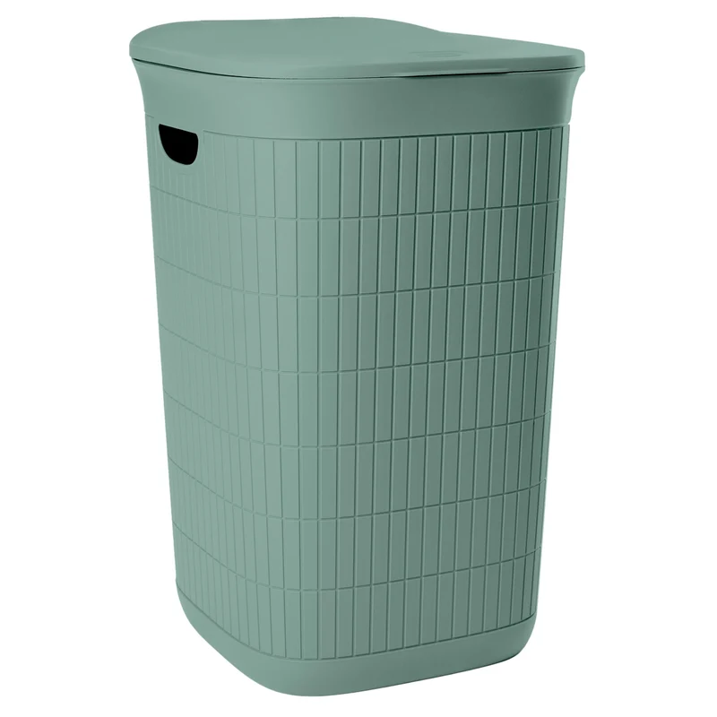 Wäschekorb 50 Liter groß mit Deckel Wäschesammler mit Löcher 38x36x54cm Wäschebox Wäschesortierer Haushaltskorb Korb Haushalt Kunststoff Wäschetruhe Wäschetonne Wäschesack