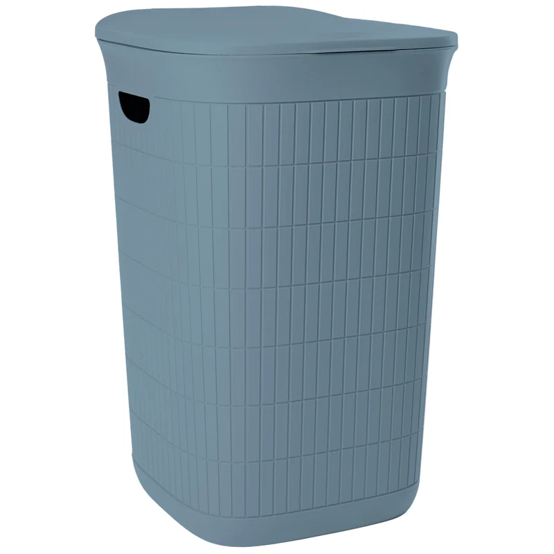 Wäschekorb 50 Liter groß mit Deckel Wäschesammler mit Löcher 38x36x54cm Wäschebox Wäschesortierer Haushaltskorb Korb Haushalt Kunststoff Wäschetruhe Wäschetonne Wäschesack