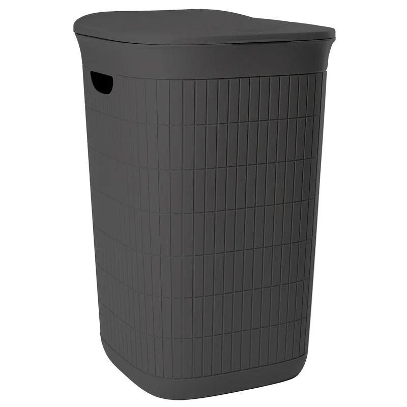 Wäschekorb 50 Liter groß mit Deckel Wäschesammler mit Löcher 38x36x54cm Wäschebox Wäschesortierer Haushaltskorb Korb Haushalt Kunststoff Wäschetruhe Wäschetonne Wäschesack