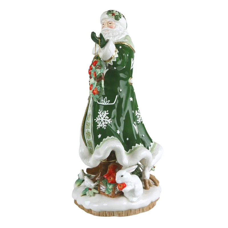 Fitz & Floyd Winter Frost Santa mit Weihnachtskranz 45,5 cm - 2026