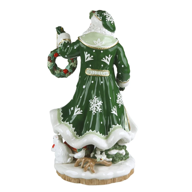 Fitz & Floyd Winter Frost Santa mit Weihnachtskranz 45,5 cm - 2026