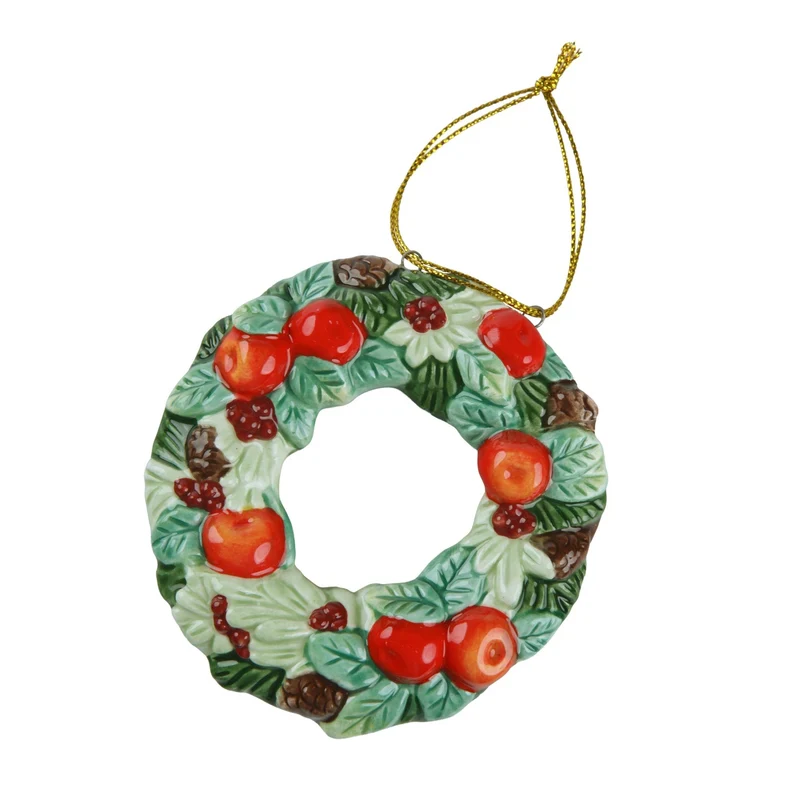 Fitz & Floyd Winter Frost Santa mit Weihnachtskranz 45,5 cm - 2026