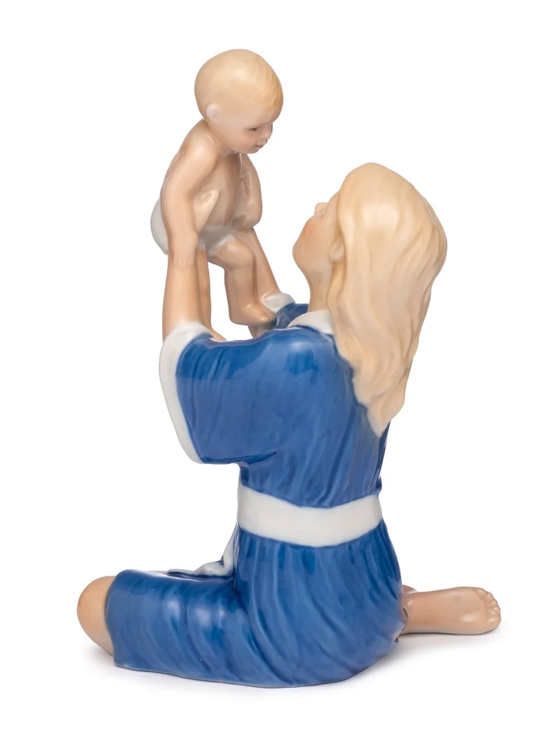 Royal Copenhagen Frauen Figur - Mutter mit Kind, 18,5cm