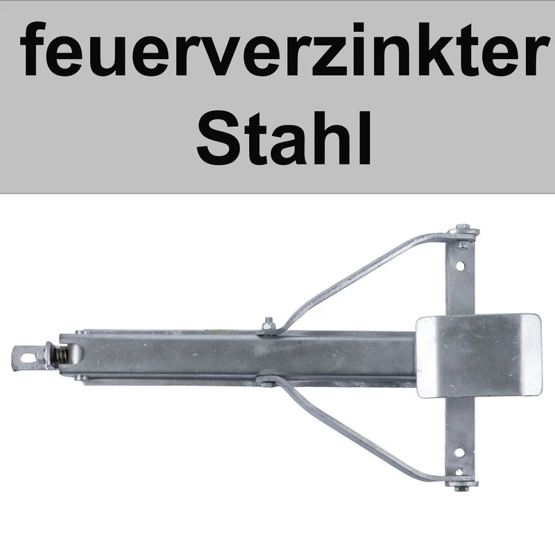 Ausdrehstütze Eckstütze für Wohnwagen Anhänger mit Gelenkfuß aus feuerverzinktem Stahl 45 cm Stützbein 500kg Tragkraft geeignet für Caravan Trailer Abstützung - Gesamtgewicht bis 1000 kg - Nivelierstütze