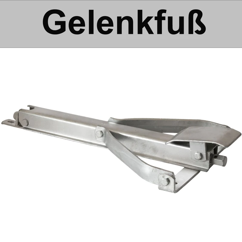 Ausdrehstütze Eckstütze für Wohnwagen Anhänger mit Gelenkfuß aus feuerverzinktem Stahl 45 cm Stützbein 500kg Tragkraft geeignet für Caravan Trailer Abstützung - Gesamtgewicht bis 1000 kg - Nivelierstütze