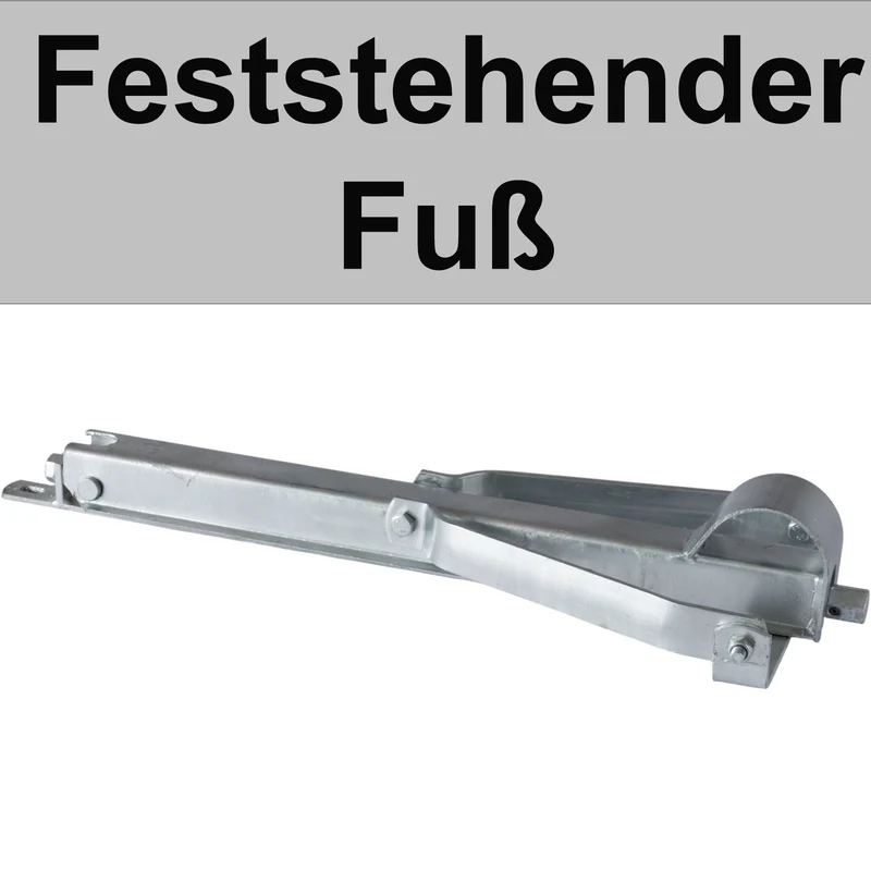 Ausdrehstütze Eckstütze für Wohnwagen Anhänger mit festem Fuß aus verzinktem Stahl 47 cm Stützbein 500kg Tragkraft geeignet für Caravan Trailer Abstützung - Gesamtgewicht 1000 kg - Nivelierstütze