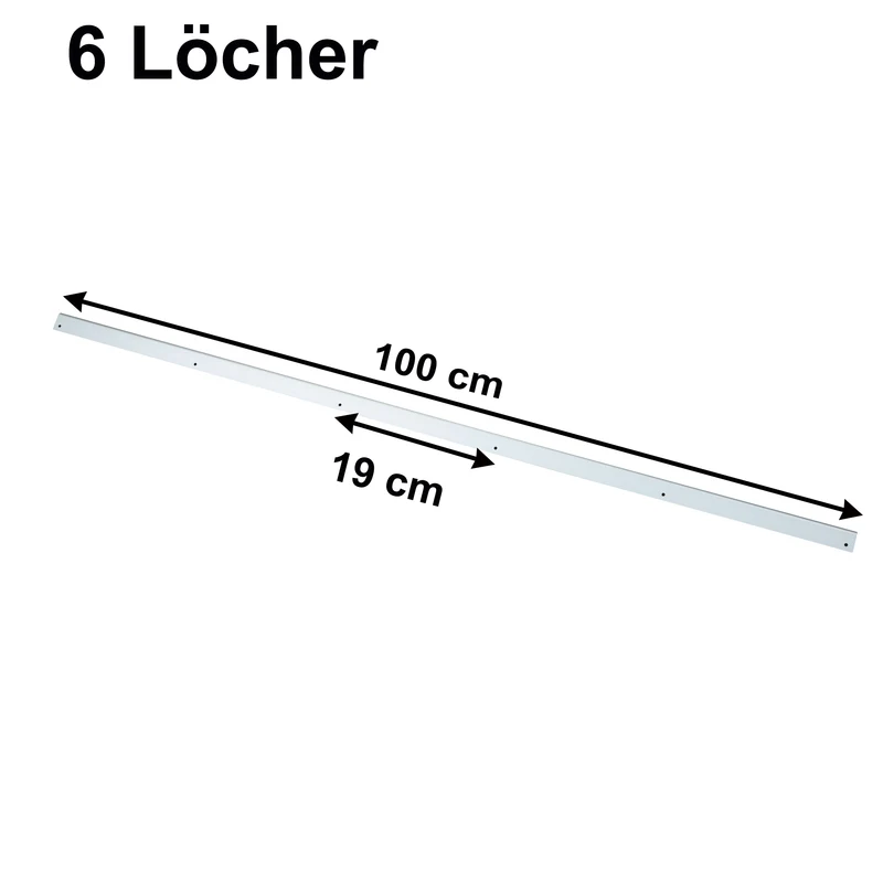 Alu Kederschiene - 1 Meter - Kederleiste - Neigung 0° - Ø9mm (passend für 6-8mm Keder) - Aluminium Kederprofil Leiste für Wohnwagen Wohnmobil Vorzelt Sonnensegel Schürzenleiste Vorzeltschiene