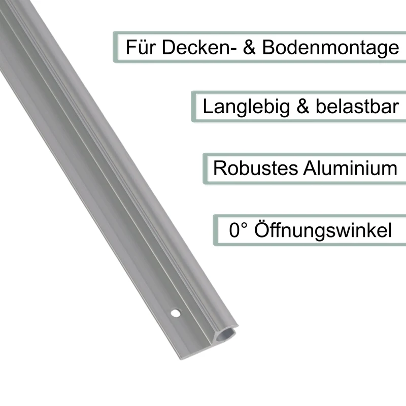 Alu Kederschiene - 1 Meter - Kederleiste - Neigung 0° - Ø9mm (passend für 6-8mm Keder) - Aluminium Kederprofil Leiste für Wohnwagen Wohnmobil Vorzelt Sonnensegel Schürzenleiste Vorzeltschiene