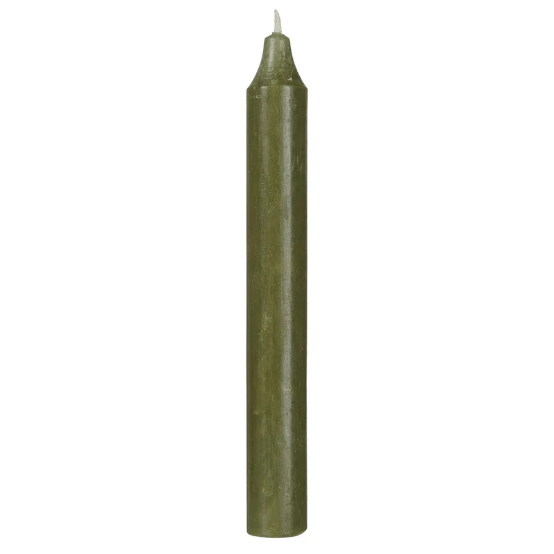 Exklusive Stabkerzen Ribe Rustik 4´er Set Waldgrün 18x2,2cm Made in Denmark Spitzkerzen