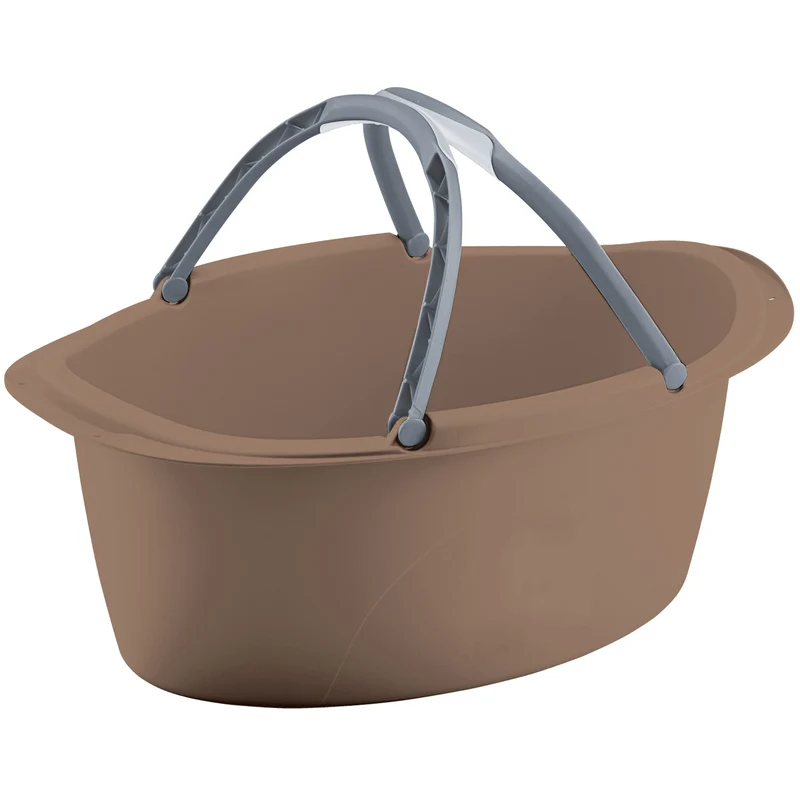 Ovale Schüssel mit Tragegriff 25 Liter - Waschschüssel Spülschüssel 60 x 40 cm Aufbewahrung