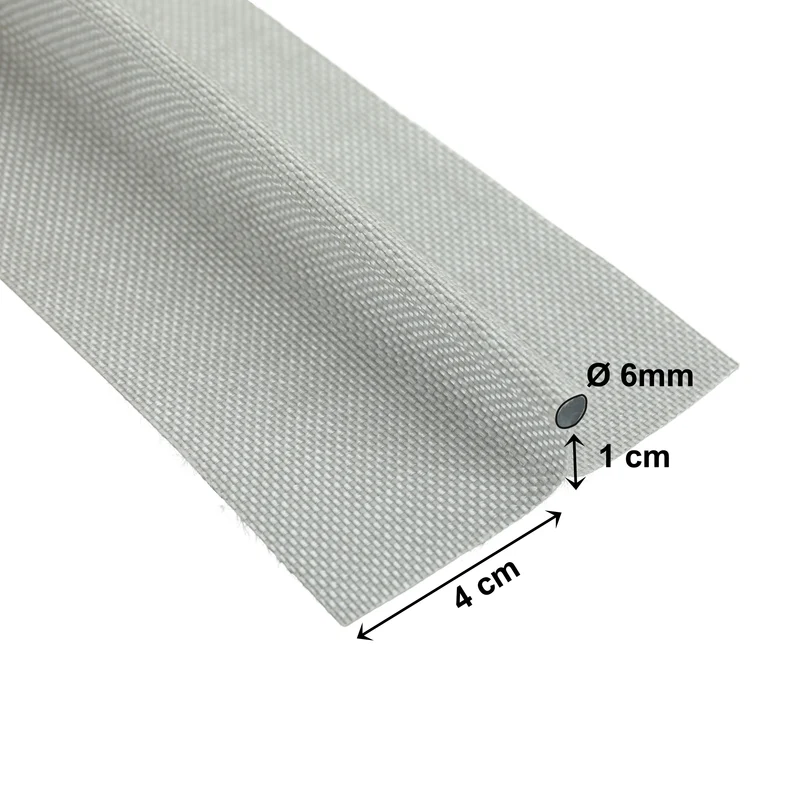 Zweifahniges Kederband - Ø6mm Band 4 cm breit Wohnwagen Wohnmobil Caravan Boot Zeltkeder Vorzelt - Keder Verbindung - Doppelfahnenkeder Textilkeder für Zelt Plane Sonnensegel