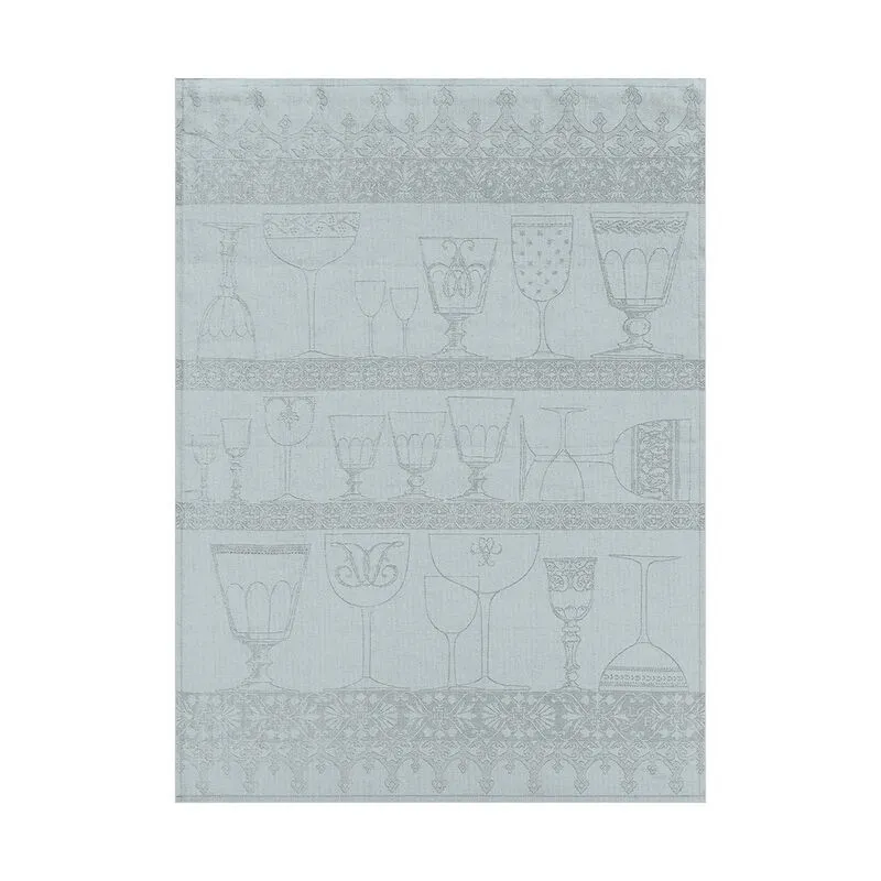 -Le Jacquard Francais- Geschirrtuch 80x60cm "Essuie Verres CRISTAL" 100% Leinen