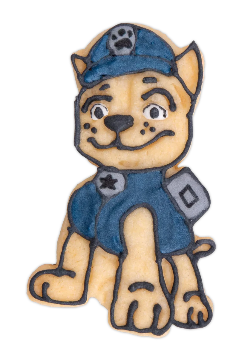 Städter, Präge-Ausstecher mit Auswerfer Paw Patrol 'Abzeichen Chase' 8,0cm