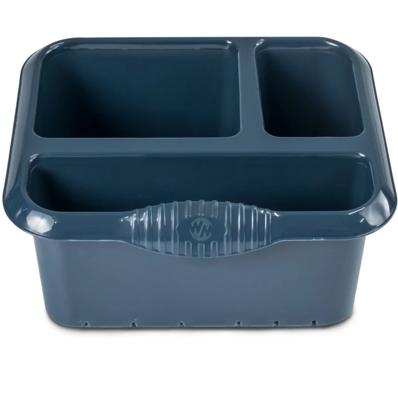 Spülbecken Organizer Navy Dunkelblau 25x22x15 cm Sink Caddy Spülmittelorganizer Besteckabtropfbehälter Schwammhalter Küchen Utensilien Organizer Küchenorganizer Spüle Mit Abflusslöcher Kunststoff