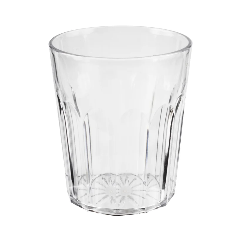 Melamin Geschirr Set Jesolo Blau für 6 Personen - 24 Teile - mit klarem Trinkglas 250ml aus Acryl Steingutoptik Campinggeschirr
