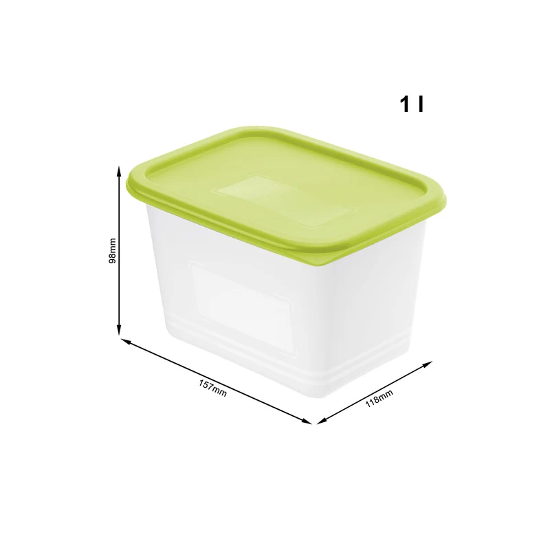 4er Set Gefrierdose 1 l DOMINO
