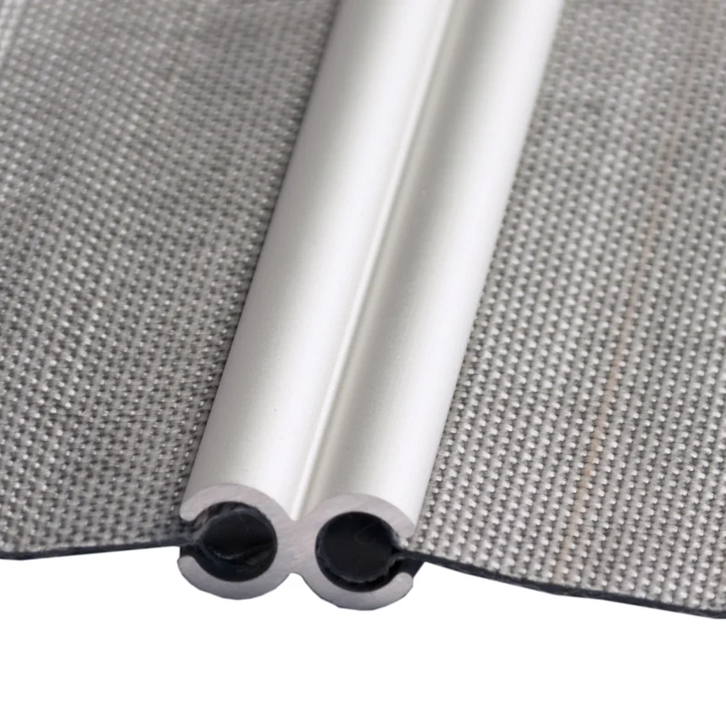 Alu Doppelkederschiene 1,2 Meter Kederleiste Ø8mm (passend für 5-7mm Keder) - Aluminium Leiste Kederprofil für Wohnwagen Wohnmobil - Zelt Vorzelt Schürzenleiste Vorzeltschiene