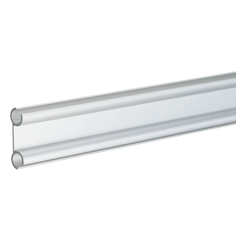 Alu Doppelkederschiene 1,2 Meter Kederleiste Ø9mm (passend für 6-8mm Keder) Neigung 45°- Aluminium Leiste Kederprofil für Wohnwagen Wohnmobil - Zelt Vorzelt Schürzenleiste Vorzeltschiene