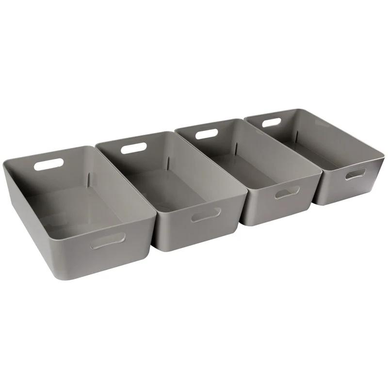 Schubladen Organizer - 6 cm hoch - 7 Teile in 5 Größen - für 48x40 Schublade Aufbewahrungsbox weiß - Ordnungssystem