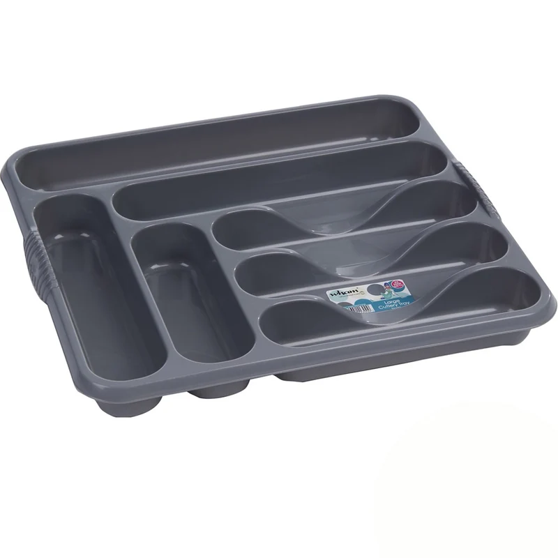 Wham Besteckkasten mit 7 Fächern 42x37cm Grau