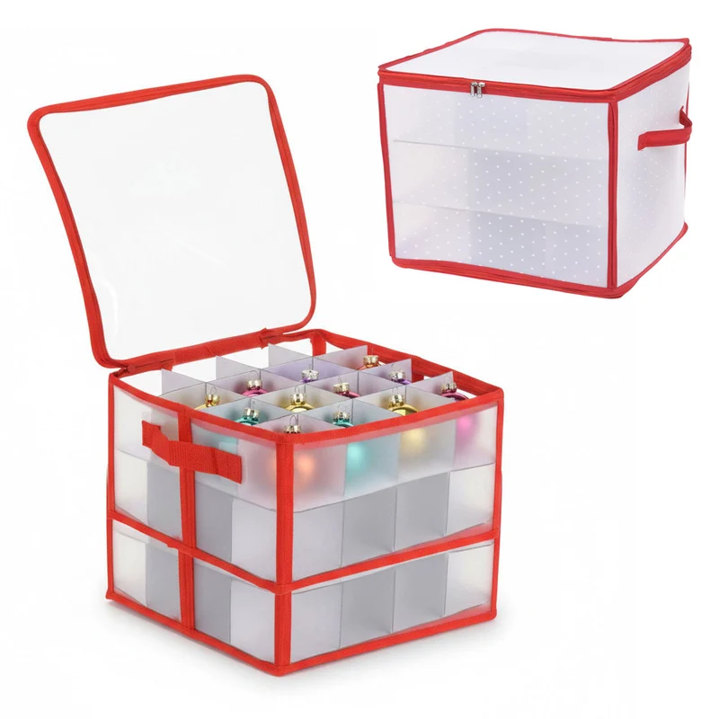 Aufbewahrungsbox Organizer 27 Weihnachtskugeln Ø 10cm Christbaumkugeln