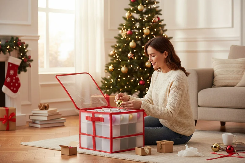 Aufbewahrungsbox Organizer 27 Weihnachtskugeln Ø 10cm Christbaumkugeln