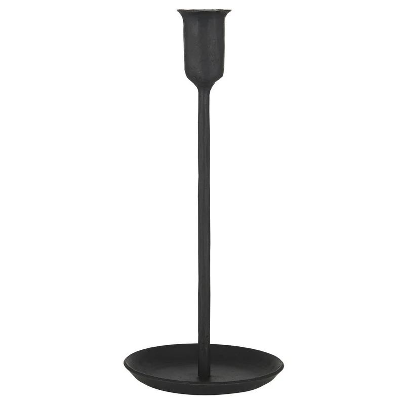 IB Laursen Vintage Kerzenständer Schwarz 28cm Eisen Kerzenhalter für Stabkerzen