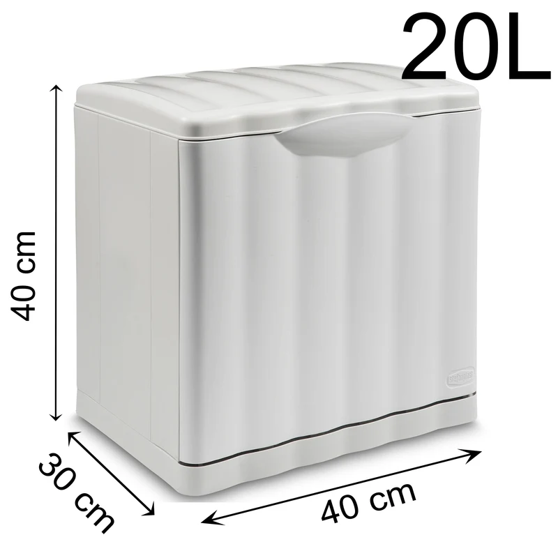 Mülleimer 20 Liter mit Kippfunktion Modulsystem - 40x40x30cm - separater Eimer - Mülltrennung Recycling Abfallsammler - Wandbefestigung - Müll Papierkorb Abfalleimer Abfallbehälter