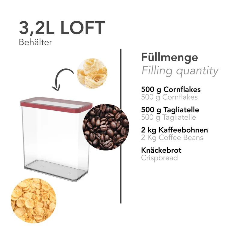 Premium Dose rechteckig 3,2 l LOFT