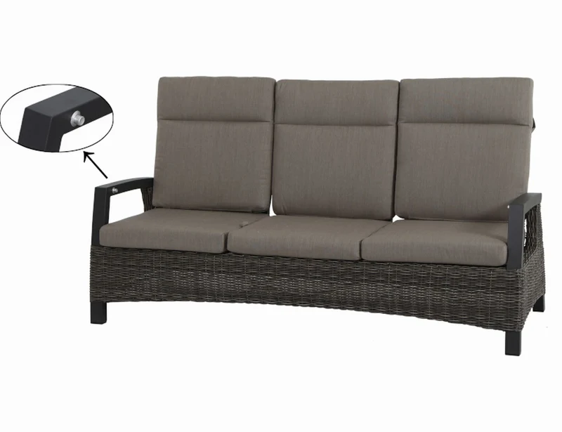 Lounge 3er Sofa verstellbar