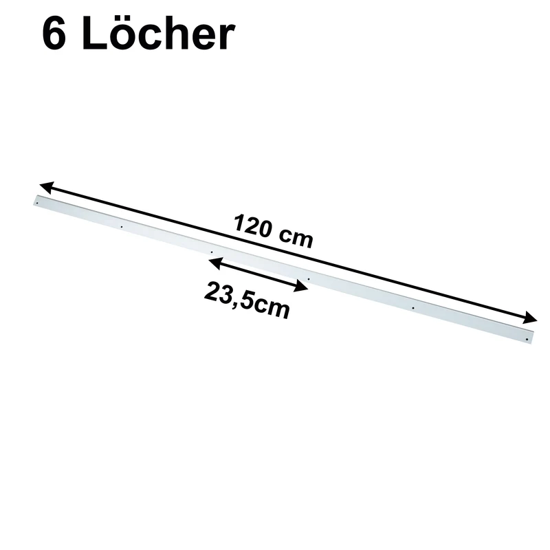 Alu Kederschiene - 1,2 Meter - Kederleiste - Neigung 45° Ø10mm (passend für 7-9mm Keder) Schwarz Aluminium Kederprofil Leiste für Wohnwagen Wohnmobil Vorzelt Sonnensegel Schürzenleiste Vorzeltschiene