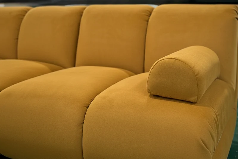KAWOLA Modulsofa LAYLA Ecksofa 4 Module Velvet gelb