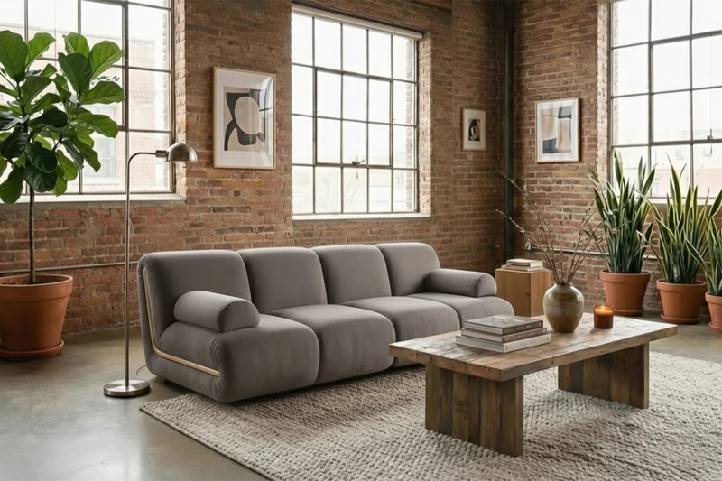 KAWOLA Modulsofa LAYLA 2-Sitzer 2 Module Velvet taupe