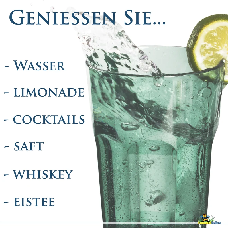 Melamin Geschirr Set Adria Blue für 6 Personen - 24 Teile Blau - mit farblich passenden Trinkgläsern 400 ml aus Acryl Steingutoptik Campinggeschirr