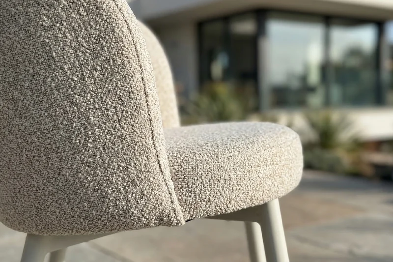 KAWOLA Gartenstuhl INDUS Outdoor Stoff cremefarben