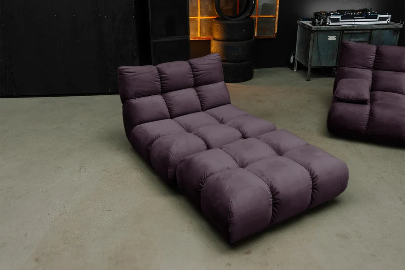KAWOLA Sessel VIVIEN Drehsessel Velvet purple