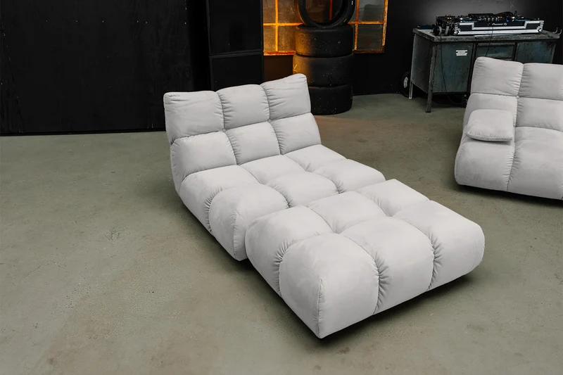 KAWOLA Sessel VIVIEN Drehsessel Velvet silber