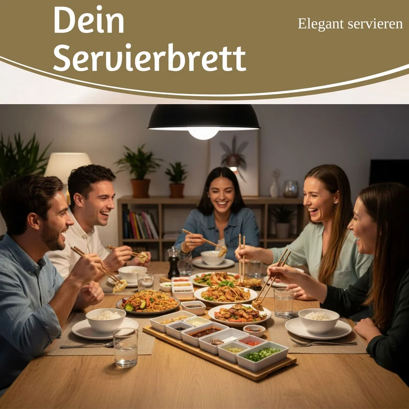 XL Tapas Snacktablett Snackteller 9-fach Set 58cm Eckig Serviertablett Snackschalen