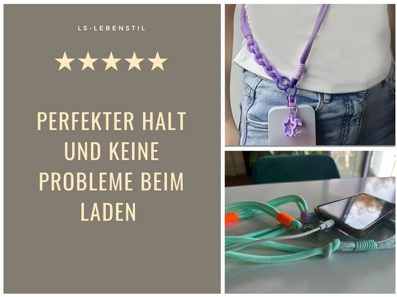 Crossbody Handykette Palma Sky Blau Gelb mit Universalpad zum Umhängen Smartphones