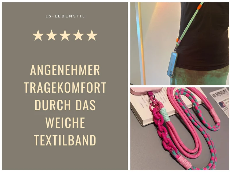 Crossbody Handykette Palma Sky Blau Gelb mit Universalpad zum Umhängen Smartphones