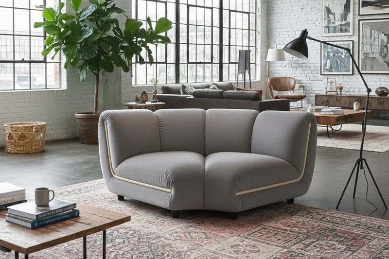 KAWOLA Sessel LAYLA Eckelement Velvet taupe
